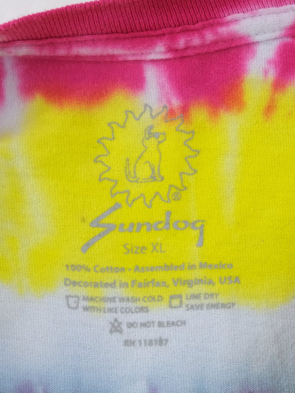 Grateful Dead Circle Summer tour Tie Dye T-Shirt S Sun Dog Colorful Hand Dyed - Picture 6 of 6
